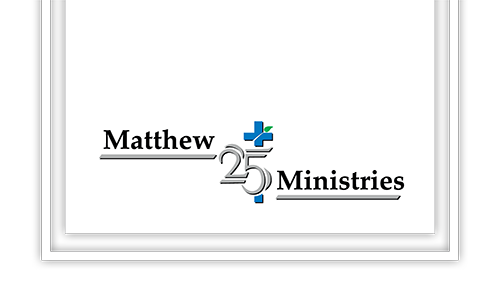 Propped Up - Matthew 25 Ministries Logo For Matthew 25 Ministries