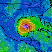 Hurricane Delta Radar Image 2020