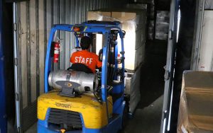 Matthew 25 Ministries loading relief supplies for Hurricane Zeta