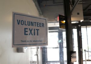 Volunteering Exit Sign