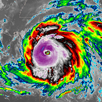 Hurricane Ida radar image
