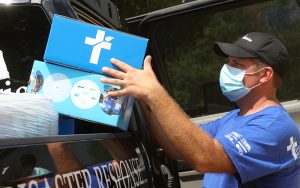 Matthew 25 Ministries staff distributing relief supplies during tennessee flooding